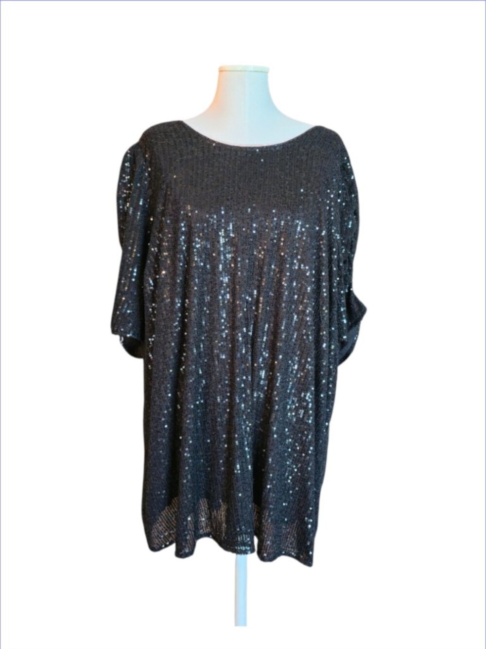 Torrid black sequin top party new years size 4x  NWT